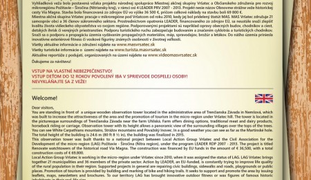 Informačná tabuľa VYHLIADKOVÁ VEŽA