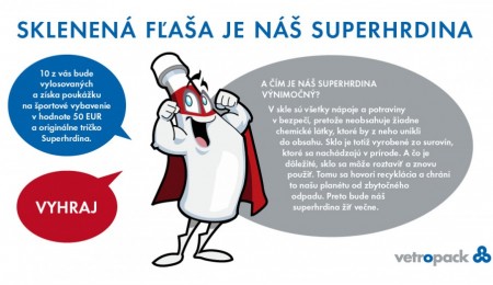 Nová súťaž spoločnosti Vetropack a.s.- Fľaša je náš superhrdina
